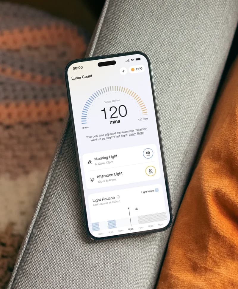 Lume Health app on a phone