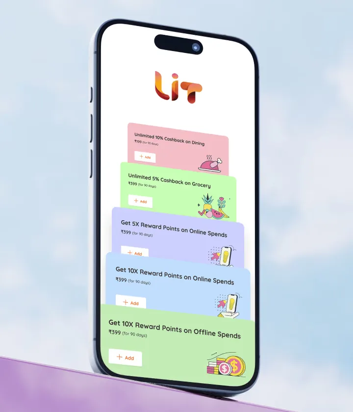 Lit rewards app on a phone