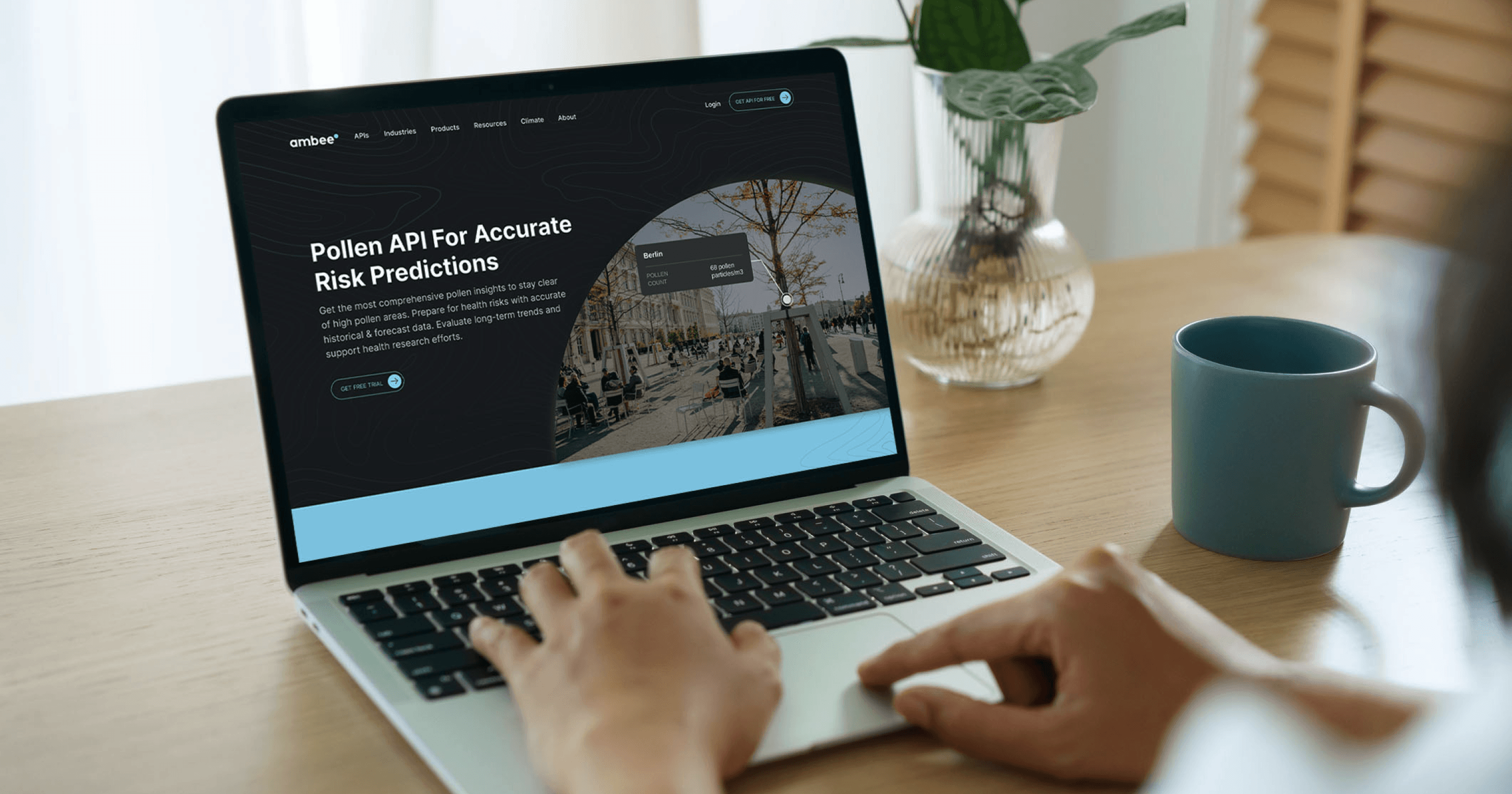 Ambee website home page screenshot