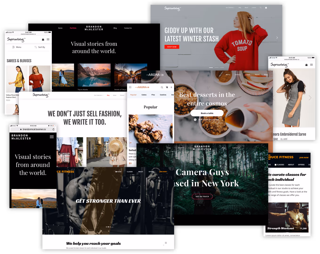 Boomer UI design high fidelity prototype