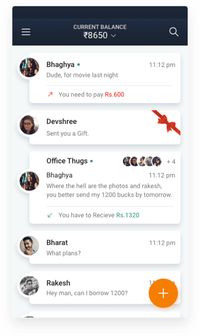 Citrus UI Design Screen