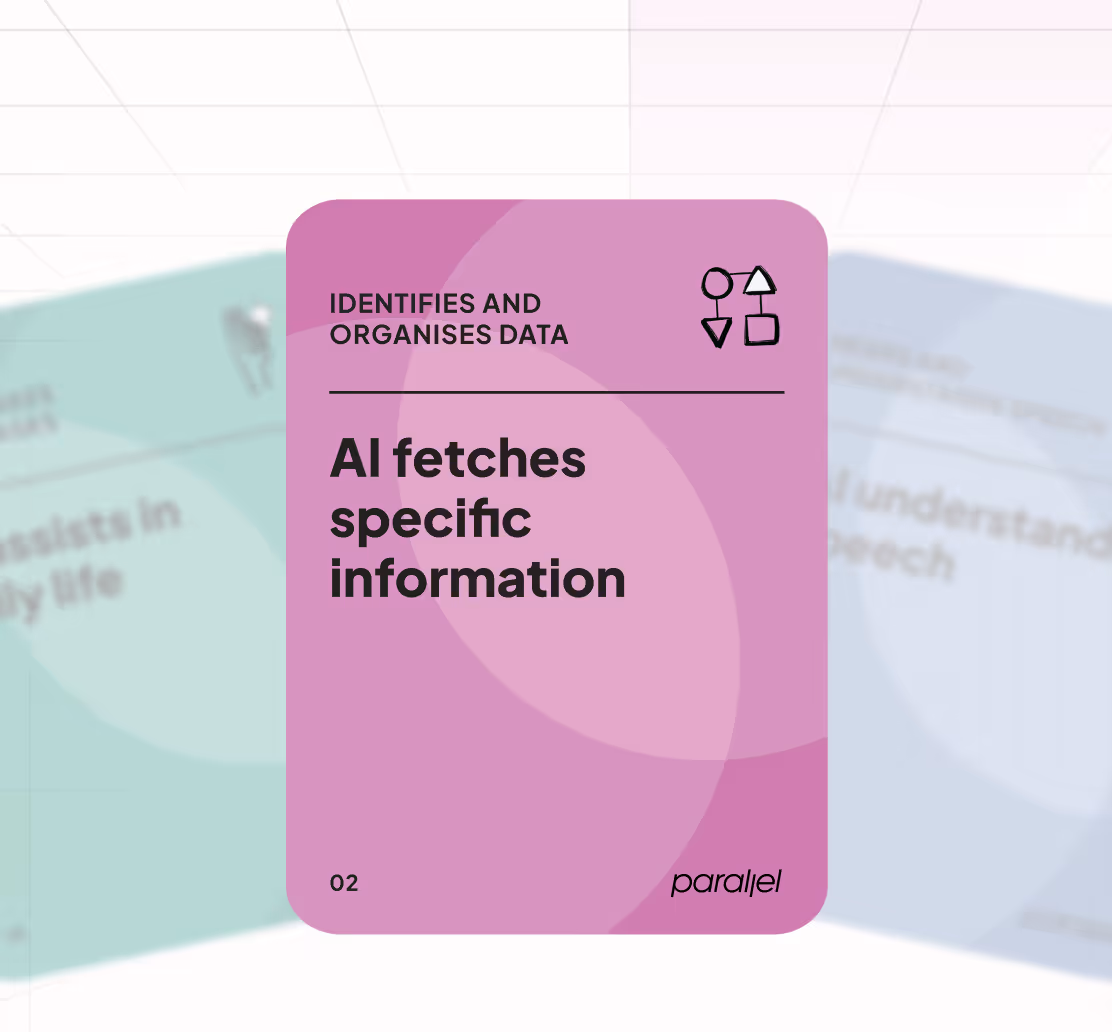AI ideation card: AI fetches specific information