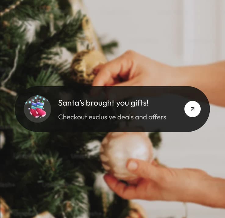 Festive campaign notification: Santa’s brought you gifts