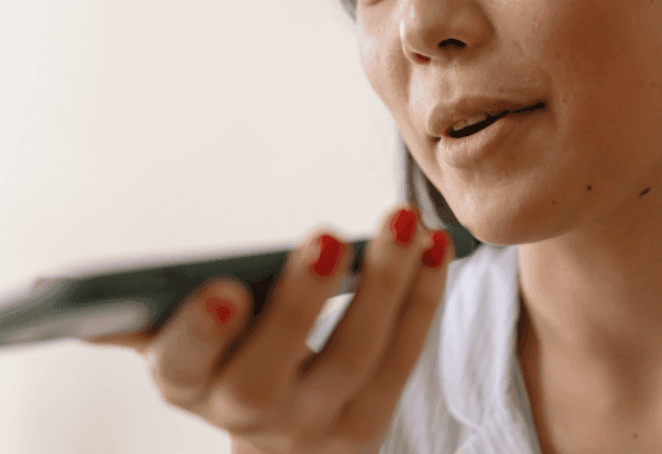 Woman speaking on the phone