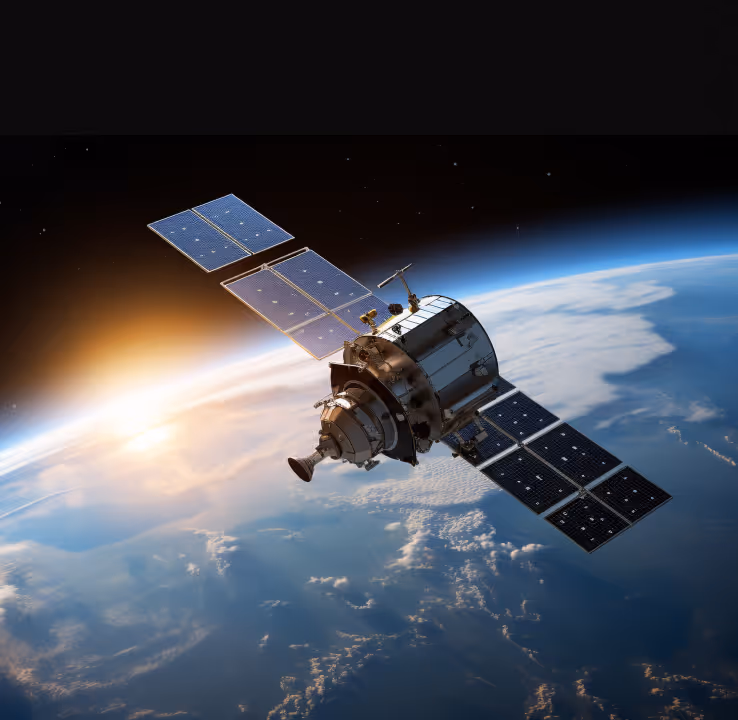 Satellite orbiting Earth