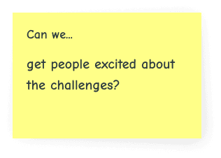 Can we get people excited…