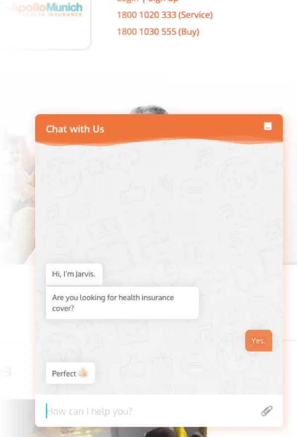 Verloop chat screen design