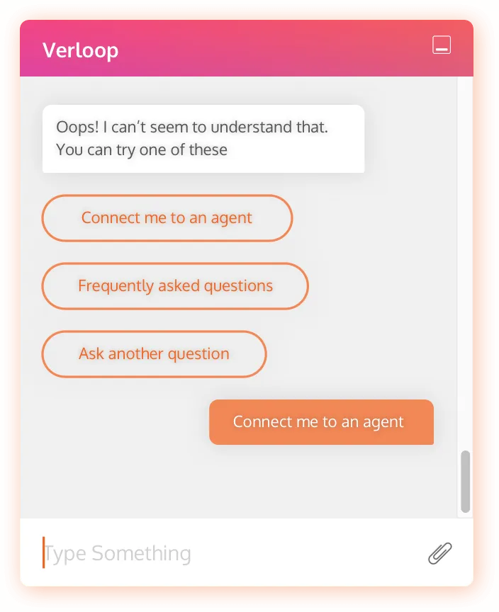 Verloop chat screen design