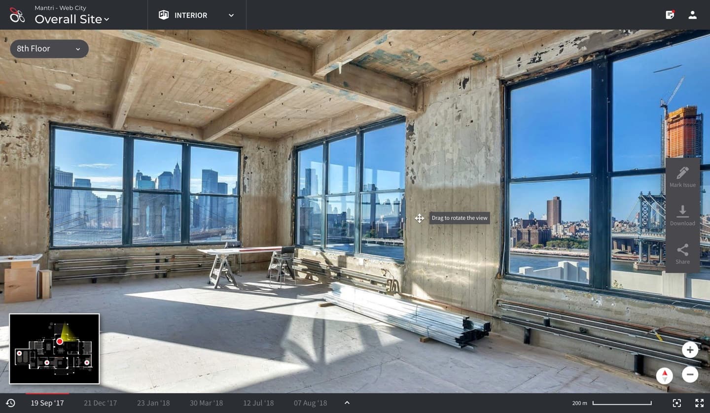 360° interior view of an upper floor