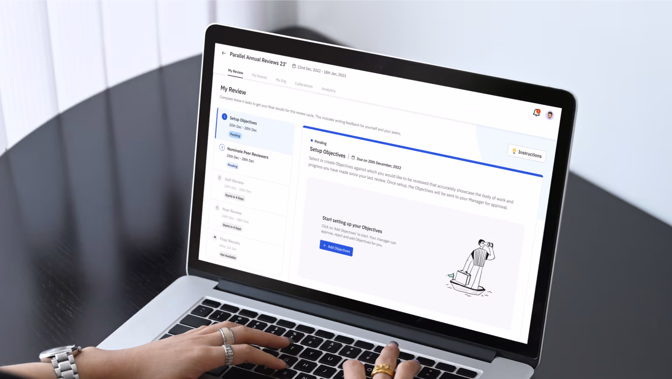 Redesigned review flow with steps shown upfront