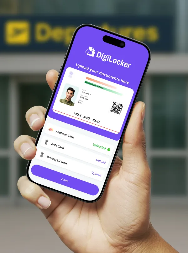 DigiLocker app on a phone